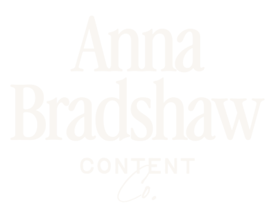 Anna Bradshaw logo white