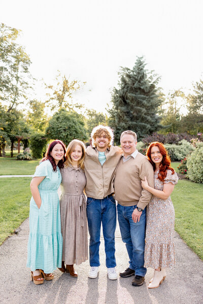 Beautiful family portrait at the International Peace Gardens in Salt Lake City