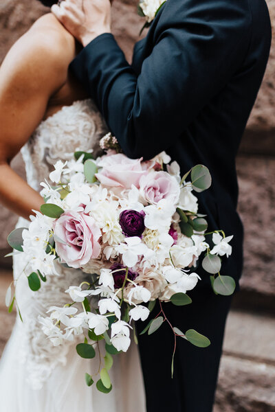 Matt and Jackie’s wedding reception in Chicagoland, coordinated by SouthWind Events, featuring elegant table settings and a beautiful ambiance.