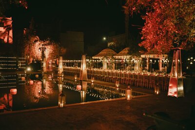Wedding Reception Table at Riad El Fenn