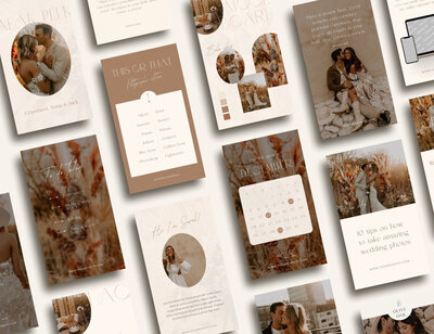 Instagram story templates voor bruiloftfotografen
