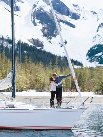 Eklutna Lake engagement session