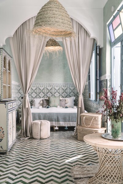 Interior Design Detail from Riad Be in Morocco.