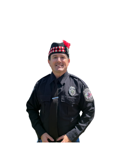 Andy Anderson, secretary of Local 935 Pipes and Drums—quiet, chill, and here for the tunes (not the drama).