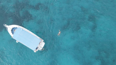 Boat aerial view
