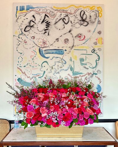 Pink floral arrangement