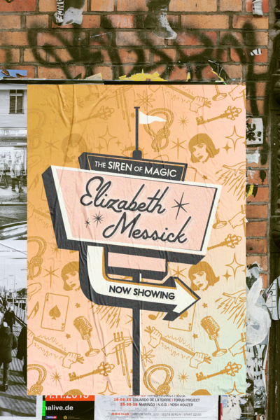 Brick Wall Poster Mockup  for elizabeth messick the siren of magic