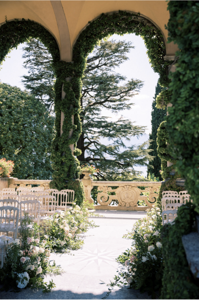 Balbianello wedding ceremony setting