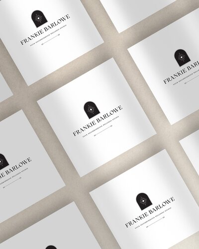 Sophisticated brand identity for a yoga and wellness studio, designed with soft colors and sleek details.