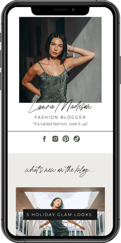 Instagram Links Page Template for Showit