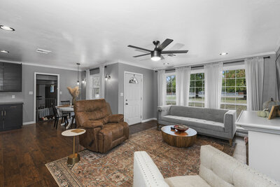 Oklahoma living room with beautiful updates