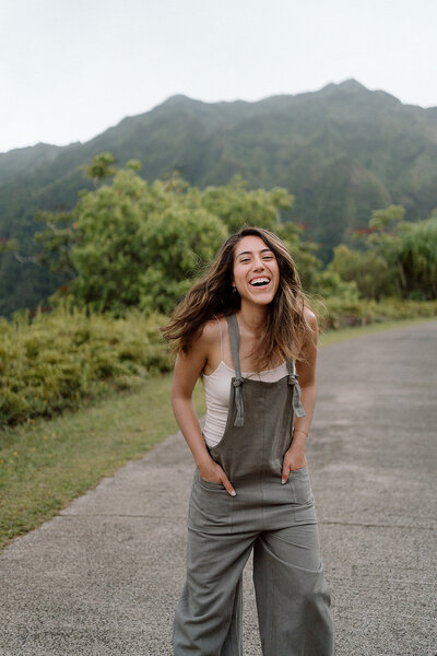 Destination Elopement Photographer captures woman laughing