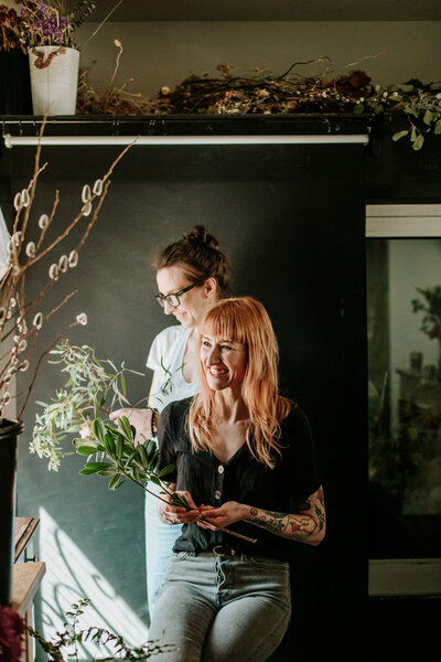 Branding session with Winnipeg artisan in natural light studio