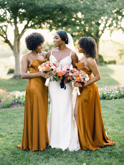 Rust color bridesmaid dresses