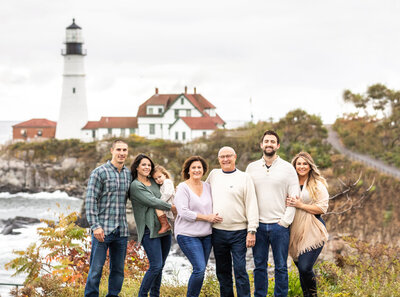 Fort Williams Lighthouse in Maine Family Photos