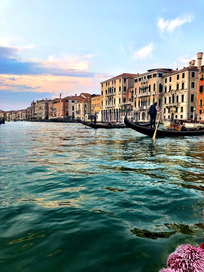 Boat in European City