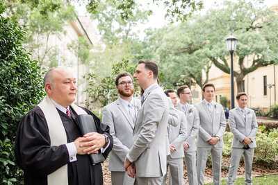 wedding bride and groom first look savannah georgia
