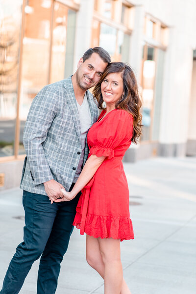 Downtown Indianapolis Engagement Photo