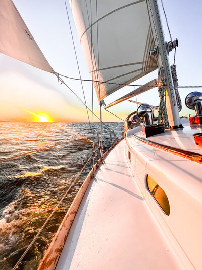private sunset sail