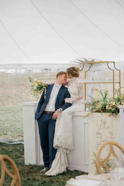 Bride and Groom share a first dance at the Omaha Ne Wedding Venue, The Omar. Photo by Omaha NE Wedding Photographer, Anna Brace