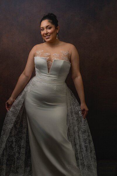plus size a line wedding dress designer - edith elan