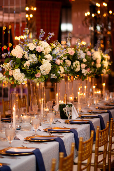 Tall arrangements fille with luxury flowers