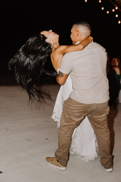 Dance photos during wedding reception in Dothan, AL