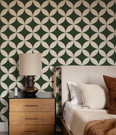 a simple balanced yet intricate design that combines historical elegance with bold symmetry, featuring interlocking shapes that are sophisticated, timeless, yet modern