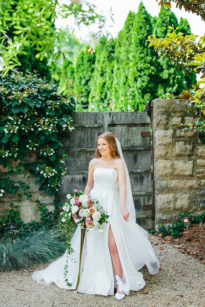 emory and henry bride smiling at bristol va wedding photographer