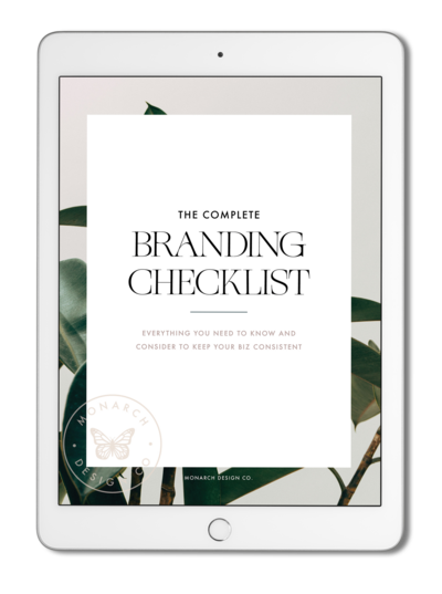 Branding Checklist - Freebie - monarch design co
