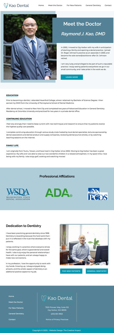 The Healing Den home page screenshot part 2