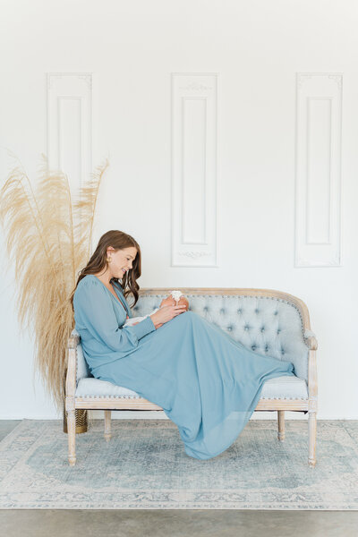 Natural Light Studio Newborn Baby Girl Light and Airy Timeless Client Closet Elena Spraguer Photography 0024