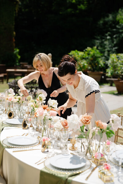 Posh Event Venue's team working at a wedding venue in Tuscany