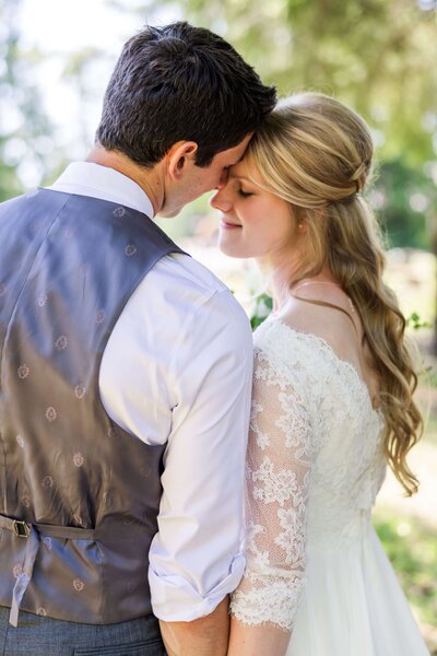 Romantic Bride & Groom on their Spokane Wedding day