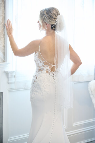Bridal Portrait in front of large window