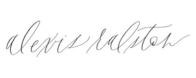 alexis ralston logo - calligraphy