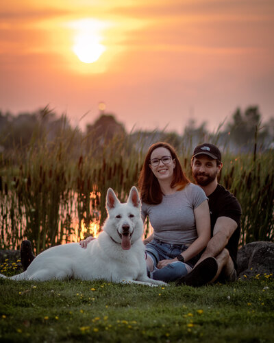 This me, my husband and dog and I am a wedding photographer in Ottawa
