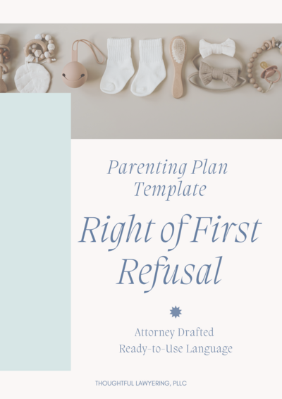 Parenting Plan Template ROFR