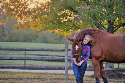 Jessie Paine, dressage rider and trainer with horse