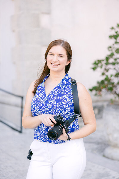 A portrait of Columbus, Ohio Wedding Photographer Erica, who is the owner and lead photographer at A James Visuals.