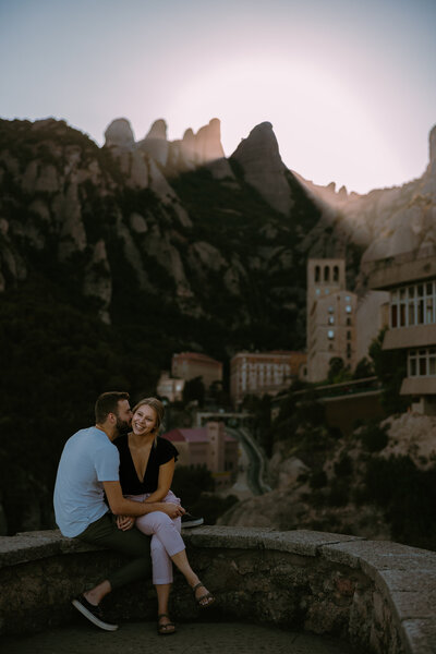 kissing in spain near monsterast