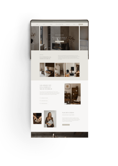 Showit website template voor interieur designer