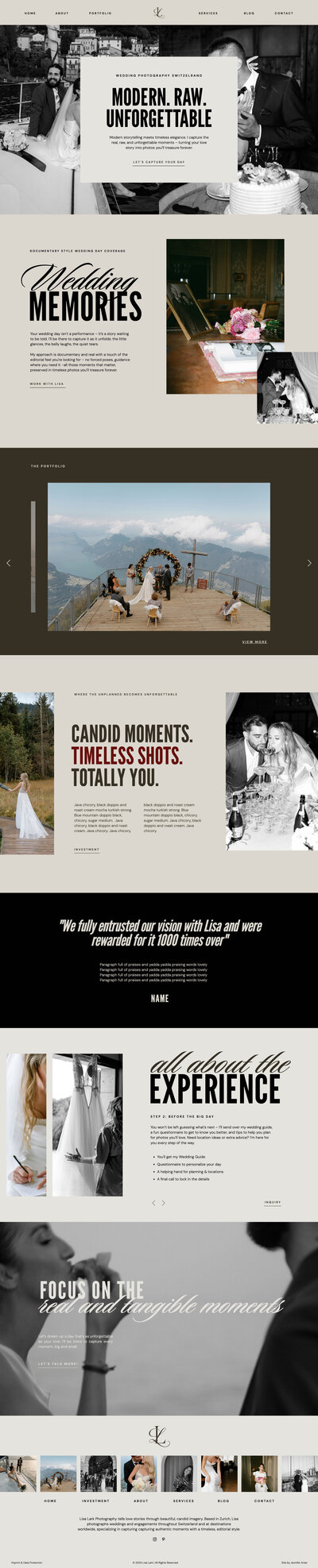 Responsive Webdesign für Hochzeitsfotografie – elegantes Tablet-Mockup