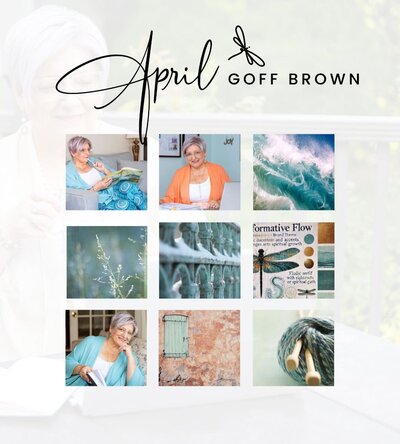 April Goff Brown's mood board created by Barb Pritchard of Infinity Brand Design