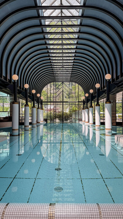 Luxury spa and pool photography at Victoria Jungfrau Interlaken by Fenja, hotel photographer Switzerland.