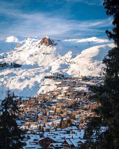 Village of Zermatt in the winter