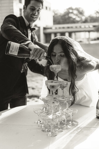 A bride reading her dad a heartfelt letter at their first look on the porch of Spring Grove Ranch in Appomattox, Virginia.