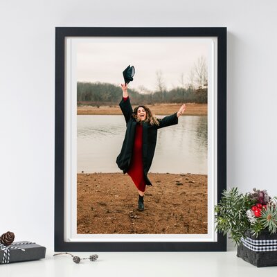 framed photo of high school senior jumping captured by Springfield MO senior photographer Jessica Kennedy of The XO Photography