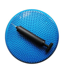 blow up round plastic disc with grips and air pump