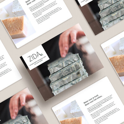 media kit design for zida handmade soap